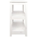 vidaXL Masă consolă, alb, 110x40x74 cm, lemn masiv de pin vidaXL Masă consolă, alb, 110x40x74 cm, lemn masiv de pin