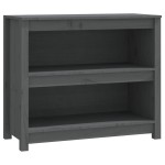 vidaXL Bibliotecă, gri, 80x35x68 cm, lemn masiv de pin vidaXL Bibliotecă, gri, 80x35x68 cm, lemn masiv de pin