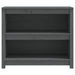 vidaXL Bibliotecă, gri, 80x35x68 cm, lemn masiv de pin vidaXL Bibliotecă, gri, 80x35x68 cm, lemn masiv de pin