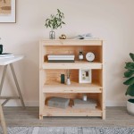 vidaXL Bibliotecă, 80x35x97 cm, lemn masiv de pin vidaXL Bibliotecă, 80x35x97 cm, lemn masiv de pin