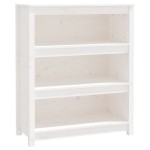 vidaXL Bibliotecă, alb, 80x35x97 cm, lemn masiv de pin vidaXL Bibliotecă, alb, 80x35x97 cm, lemn masiv de pin