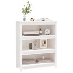 vidaXL Bibliotecă, alb, 80x35x97 cm, lemn masiv de pin vidaXL Bibliotecă, alb, 80x35x97 cm, lemn masiv de pin