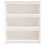 vidaXL Bibliotecă, alb, 80x35x97 cm, lemn masiv de pin vidaXL Bibliotecă, alb, 80x35x97 cm, lemn masiv de pin