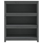 vidaXL Bibliotecă, gri, 80x35x97 cm, lemn masiv de pin vidaXL Bibliotecă, gri, 80x35x97 cm, lemn masiv de pin