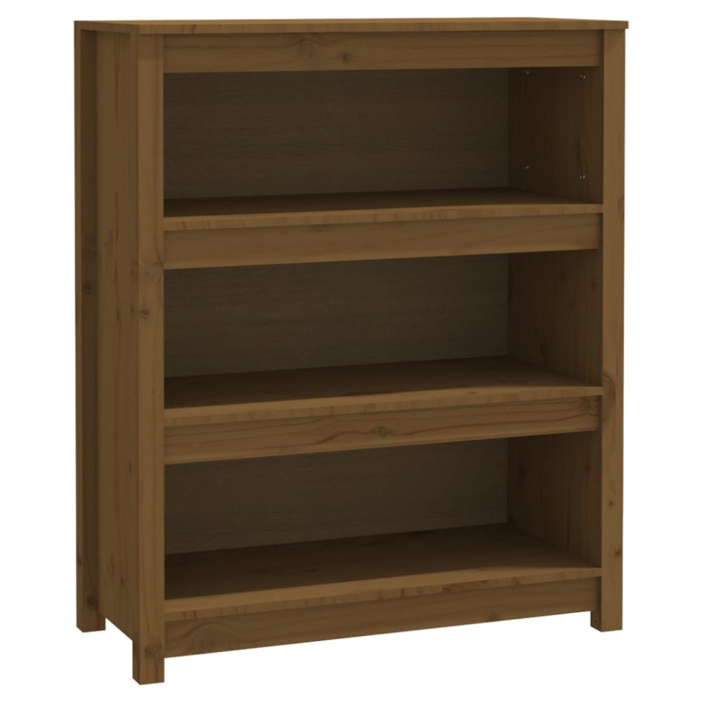 vidaXL Bibliotecă, maro miere, 80x35x97 cm, lemn masiv de pin