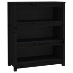 vidaXL Bibliotecă, negru, 80x35x97 cm, lemn masiv de pin vidaXL Bibliotecă, negru, 80x35x97 cm, lemn masiv de pin