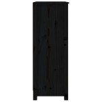 vidaXL Bibliotecă, negru, 80x35x97 cm, lemn masiv de pin vidaXL Bibliotecă, negru, 80x35x97 cm, lemn masiv de pin