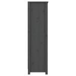 vidaXL Bibliotecă, gri, 80x35x126 cm, lemn masiv de pin vidaXL Bibliotecă, gri, 80x35x126 cm, lemn masiv de pin