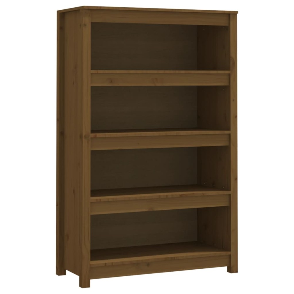 vidaXL Bibliotecă, maro miere, 80x35x126 cm, lemn masiv de pin