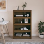 vidaXL Bibliotecă, maro miere, 80x35x126 cm, lemn masiv de pin vidaXL Bibliotecă, maro miere, 80x35x126 cm, lemn masiv de pin