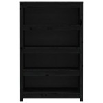 vidaXL Bibliotecă, negru, 80x35x126 cm, lemn masiv de pin vidaXL Bibliotecă, negru, 80x35x126 cm, lemn masiv de pin