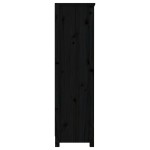 vidaXL Bibliotecă, negru, 80x35x126 cm, lemn masiv de pin vidaXL Bibliotecă, negru, 80x35x126 cm, lemn masiv de pin