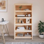 vidaXL Bibliotecă, 80x35x154 cm, lemn masiv de pin vidaXL Bibliotecă, 80x35x154 cm, lemn masiv de pin
