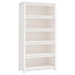 vidaXL Bibliotecă, alb, 80x35x154 cm, lemn masiv de pin vidaXL Bibliotecă, alb, 80x35x154 cm, lemn masiv de pin