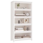 vidaXL Bibliotecă, alb, 80x35x154 cm, lemn masiv de pin vidaXL Bibliotecă, alb, 80x35x154 cm, lemn masiv de pin