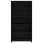 vidaXL Bibliotecă, negru, 80x35x154 cm, lemn masiv de pin vidaXL Bibliotecă, negru, 80x35x154 cm, lemn masiv de pin
