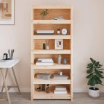 vidaXL Bibliotecă, 80x35x183 cm, lemn masiv de pin vidaXL Bibliotecă, 80x35x183 cm, lemn masiv de pin