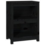vidaXL Bibliotecă, negru, 50x35x68 cm, lemn masiv de pin vidaXL Bibliotecă, negru, 50x35x68 cm, lemn masiv de pin