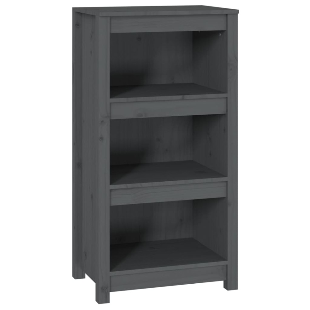 vidaXL Bibliotecă, gri, 50x35x97 cm, lemn masiv de pin