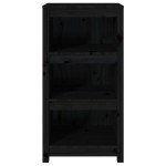 vidaXL Bibliotecă, negru, 50x35x97 cm, lemn masiv de pin