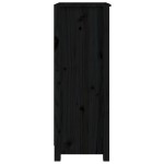 vidaXL Bibliotecă, negru, 50x35x97 cm, lemn masiv de pin
