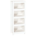 vidaXL Bibliotecă, alb, 50x35x125,5 cm, lemn masiv de pin vidaXL Bibliotecă, alb, 50x35x125,5 cm, lemn masiv de pin