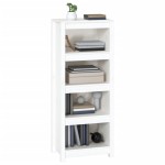 vidaXL Bibliotecă, alb, 50x35x125,5 cm, lemn masiv de pin vidaXL Bibliotecă, alb, 50x35x125,5 cm, lemn masiv de pin