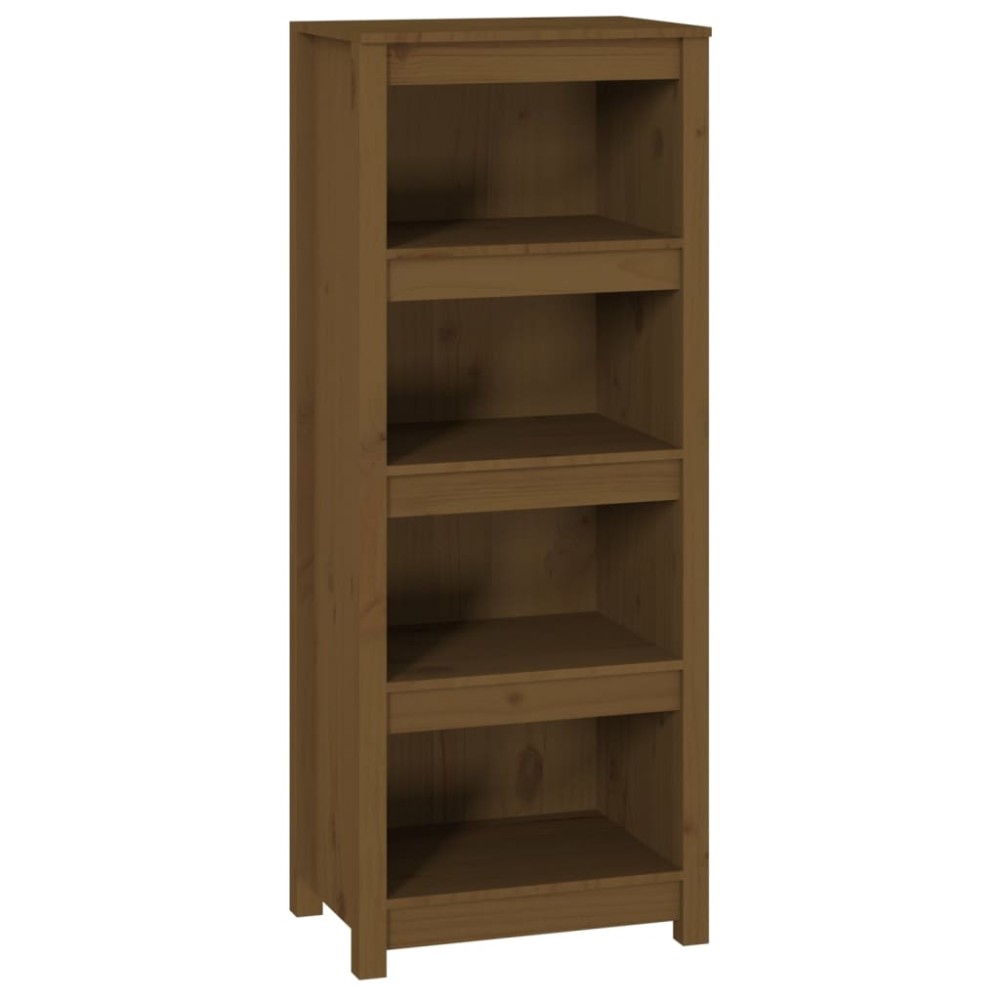 vidaXL Bibliotecă, maro miere, 50x35x125,5 cm, lemn masiv de pin