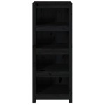 vidaXL Bibliotecă, negru, 50x35x125,5 cm, lemn masiv de pin vidaXL Bibliotecă, negru, 50x35x125,5 cm, lemn masiv de pin