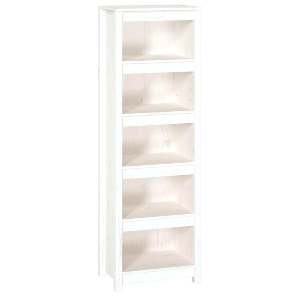 vidaXL Bibliotecă, alb, 50x35x154 cm, lemn masiv de pin