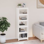 vidaXL Bibliotecă, alb, 50x35x154 cm, lemn masiv de pin vidaXL Bibliotecă, alb, 50x35x154 cm, lemn masiv de pin