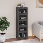 vidaXL Bibliotecă, gri, 50x35x154 cm, lemn masiv de pin vidaXL Bibliotecă, gri, 50x35x154 cm, lemn masiv de pin