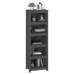 vidaXL Bibliotecă, gri, 50x35x154 cm, lemn masiv de pin vidaXL Bibliotecă, gri, 50x35x154 cm, lemn masiv de pin