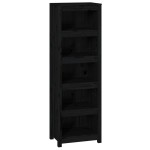 vidaXL Bibliotecă, negru, 50x35x154 cm, lemn masiv de pin vidaXL Bibliotecă, negru, 50x35x154 cm, lemn masiv de pin