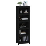 vidaXL Bibliotecă, negru, 50x35x154 cm, lemn masiv de pin vidaXL Bibliotecă, negru, 50x35x154 cm, lemn masiv de pin