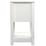 vidaXL Noptieră, alb, 40x35x61,5 cm, lemn masiv de pin
