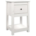 vidaXL Noptiere, 2 buc., alb, 40x35x61,5 cm, lemn masiv de pin vidaXL Noptiere, 2 buc., alb, 40x35x61,5 cm, lemn masiv de pin