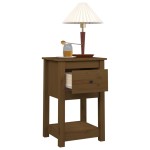 vidaXL Noptiere, 2 buc, maro miere, 40x35x61,5 cm, lemn masiv de pin vidaXL Noptiere, 2 buc, maro miere, 40x35x61,5 cm, lemn masiv de pin