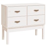 vidaXL Dulap consolă, Alb, 90x40x78 cm, lemn masiv de pin vidaXL Dulap consolă, Alb, 90x40x78 cm, lemn masiv de pin