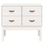 vidaXL Dulap consolă, Alb, 90x40x78 cm, lemn masiv de pin vidaXL Dulap consolă, Alb, 90x40x78 cm, lemn masiv de pin