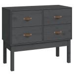 vidaXL Dulap consolă, gri, 90x40x78 cm, lemn masiv de pin vidaXL Dulap consolă, gri, 90x40x78 cm, lemn masiv de pin