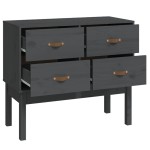 vidaXL Dulap consolă, gri, 90x40x78 cm, lemn masiv de pin vidaXL Dulap consolă, gri, 90x40x78 cm, lemn masiv de pin
