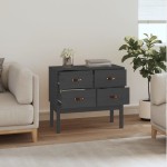 vidaXL Dulap consolă, gri, 90x40x78 cm, lemn masiv de pin vidaXL Dulap consolă, gri, 90x40x78 cm, lemn masiv de pin