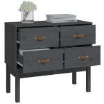 vidaXL Dulap consolă, gri, 90x40x78 cm, lemn masiv de pin vidaXL Dulap consolă, gri, 90x40x78 cm, lemn masiv de pin