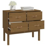 vidaXL Dulap consolă, maro miere, 90x40x78 cm, lemn masiv de pin vidaXL Dulap consolă, maro miere, 90x40x78 cm, lemn masiv de pin