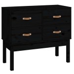 vidaXL Dulap consolă, Negru, 90x40x78 cm, lemn masiv de pin vidaXL Dulap consolă, Negru, 90x40x78 cm, lemn masiv de pin