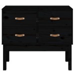 vidaXL Dulap consolă, Negru, 90x40x78 cm, lemn masiv de pin vidaXL Dulap consolă, Negru, 90x40x78 cm, lemn masiv de pin