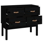 vidaXL Dulap consolă, Negru, 90x40x78 cm, lemn masiv de pin vidaXL Dulap consolă, Negru, 90x40x78 cm, lemn masiv de pin