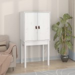 vidaXL Dulap înalt, alb, 60x40x120 cm, lemn masiv de pin