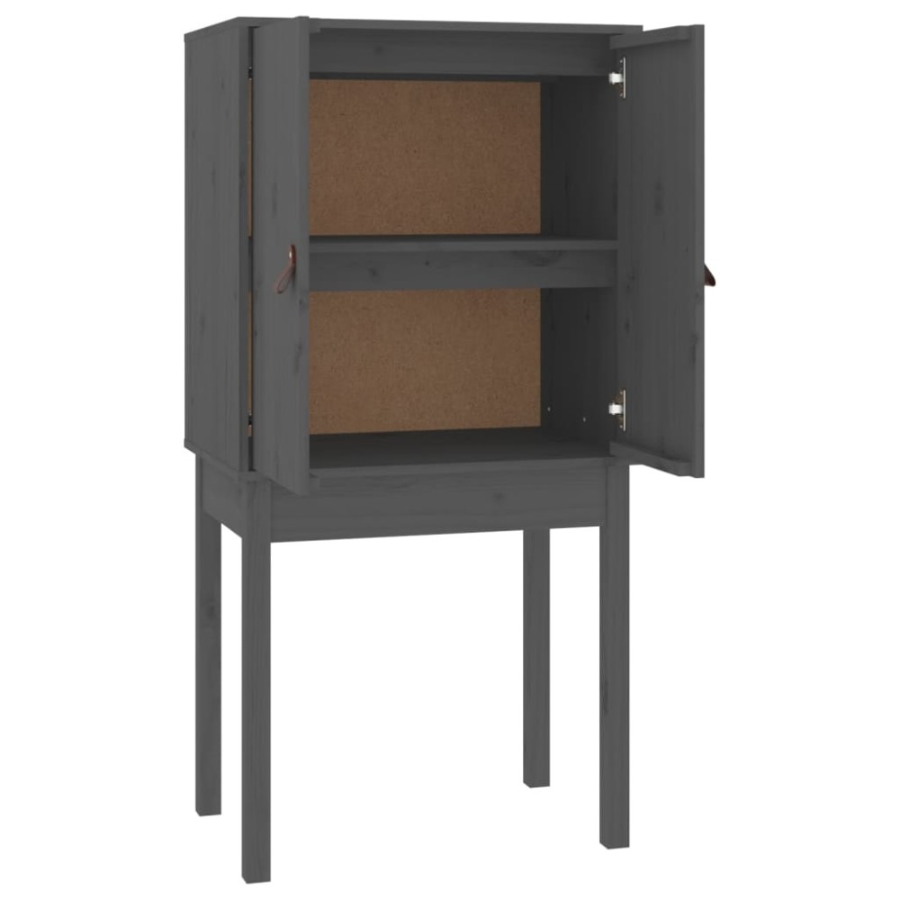 vidaXL Dulap înalt, gri, 60x40x120 cm, lemn masiv de pin